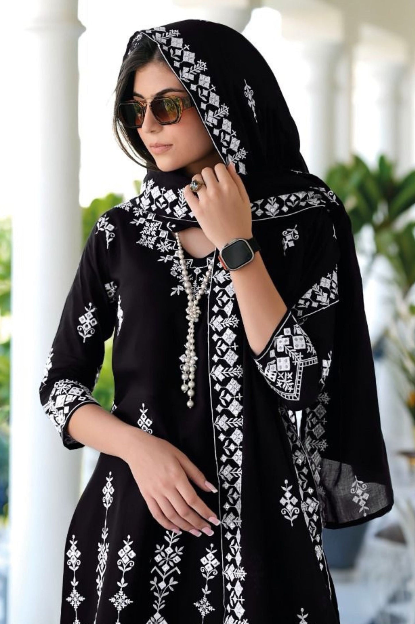 Black Mal Mal Sharara Suit