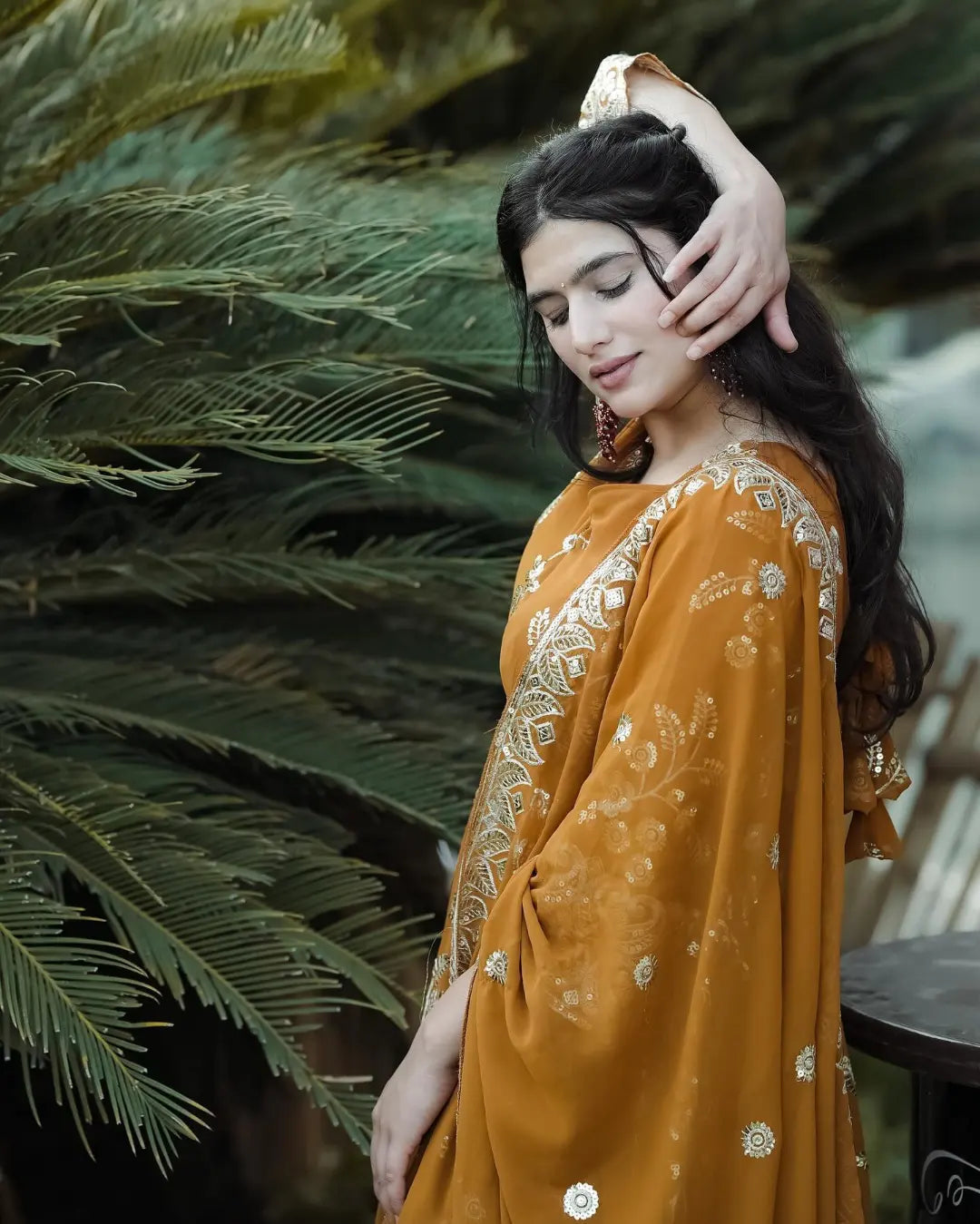 BROWN COLOR ANARKALI SUIT SET