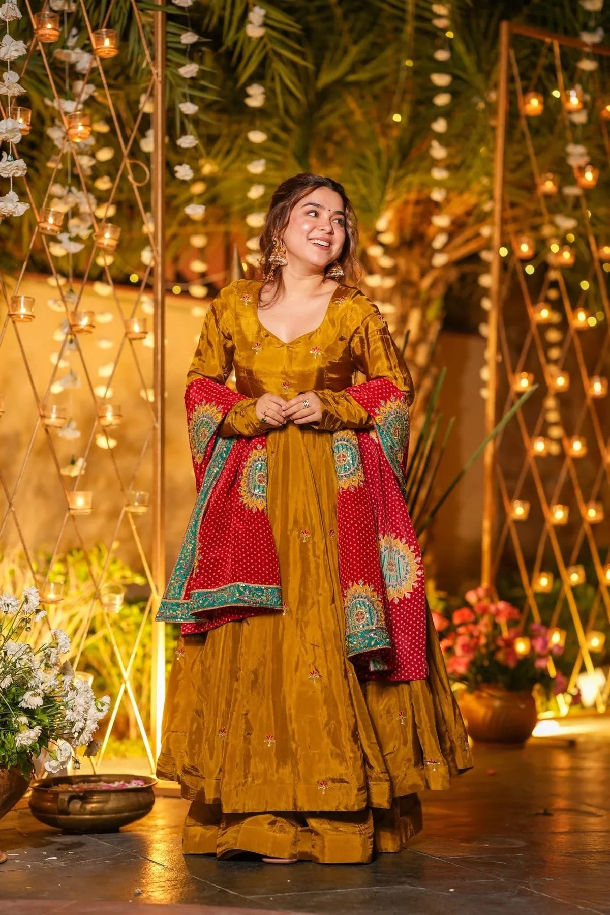 GULRUKH RANG SILK ANARKALI SUIT SET