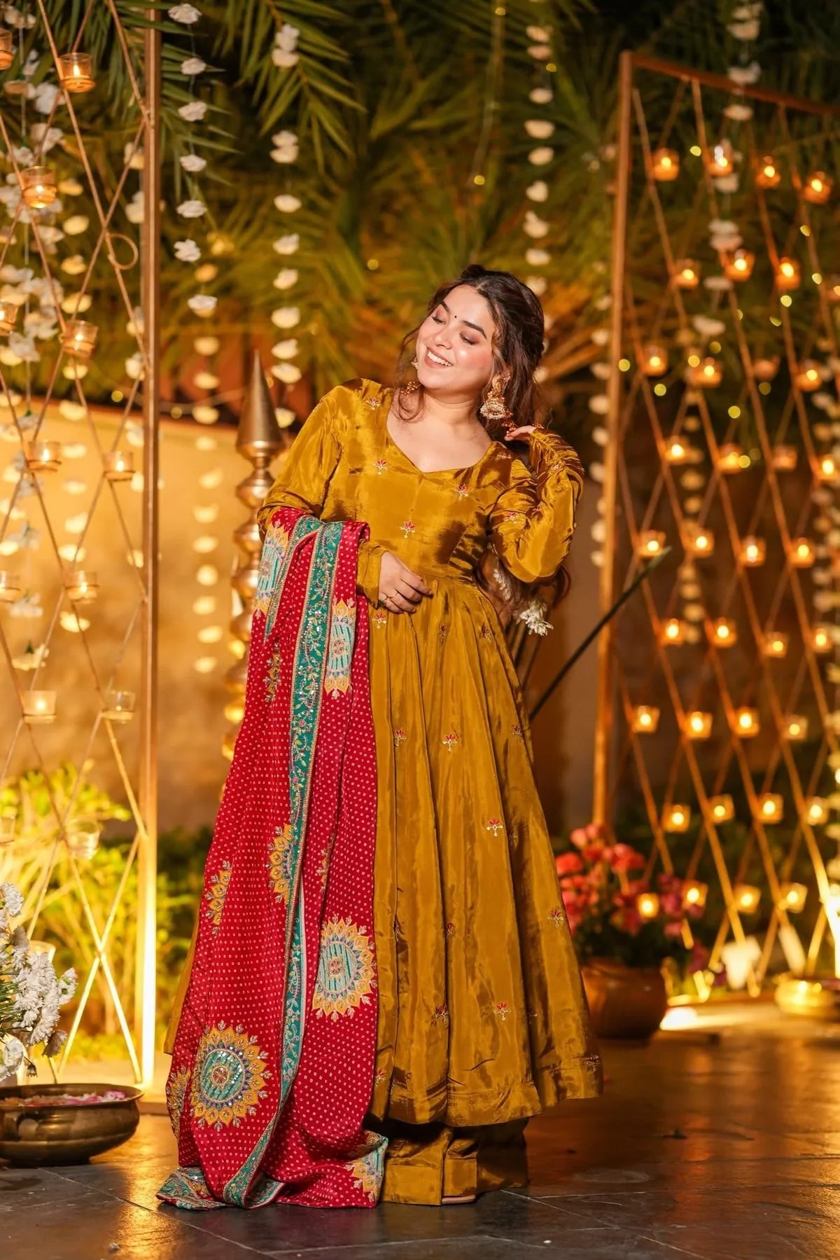 GULRUKH RANG SILK ANARKALI SUIT SET