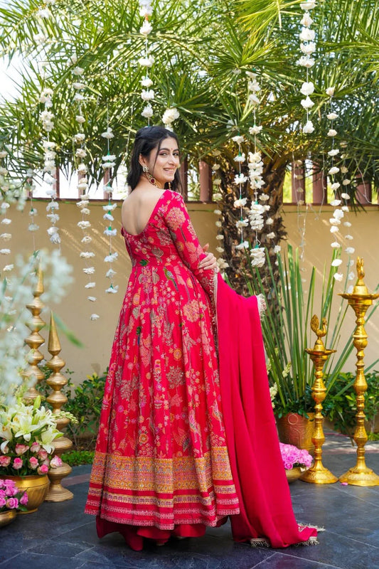 .VASNAVI VINTAGE ANARKALI SUIT SET