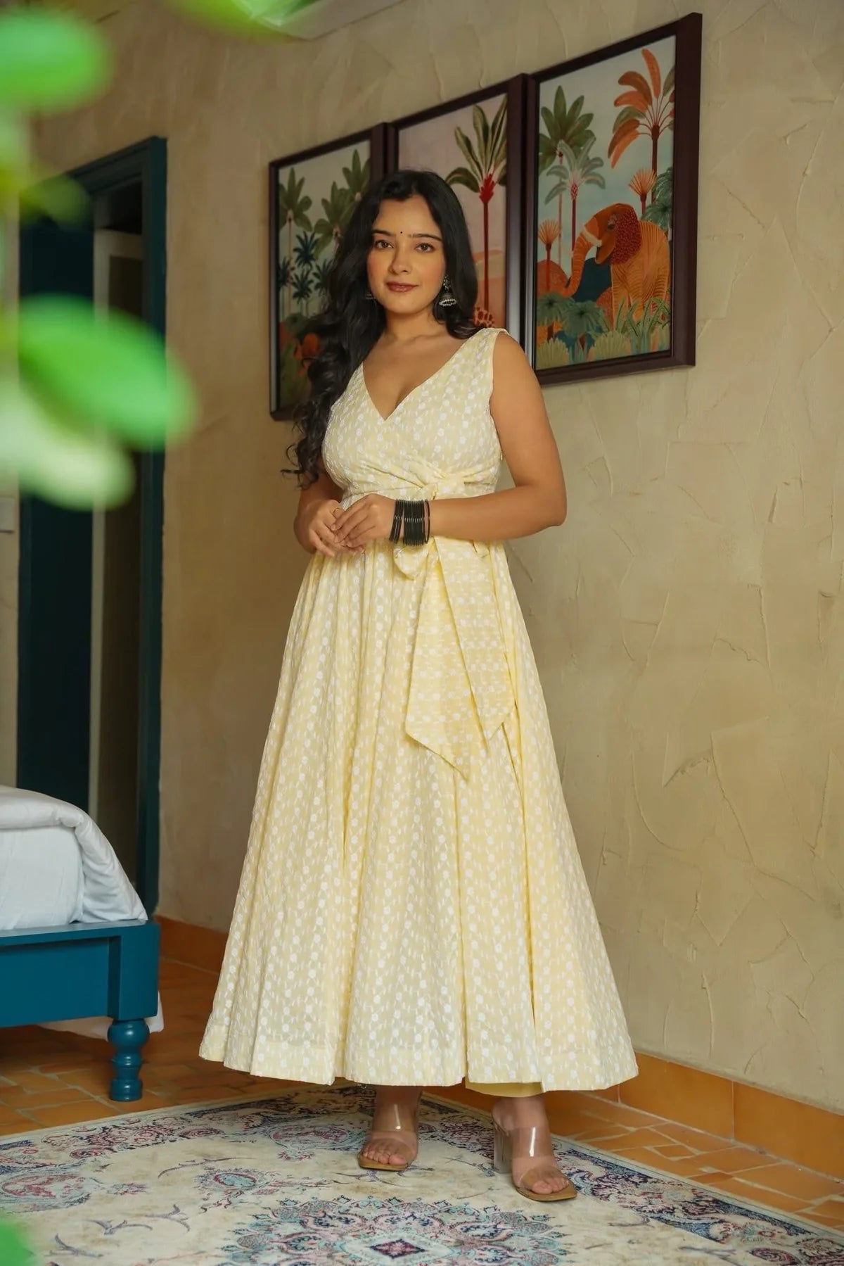 DELICATE WEAVE COTTON KURTA SET
