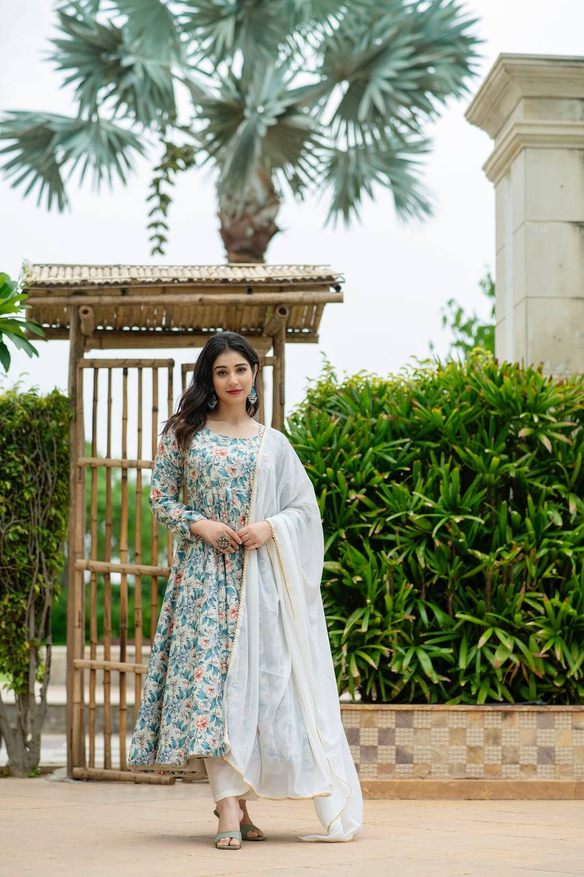 MULTI COLOURED ANARKALI SUIT SET