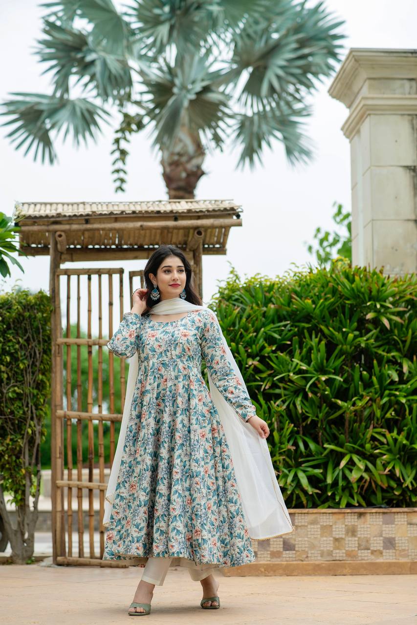 MULTI COLOURED ANARKALI SUIT SET