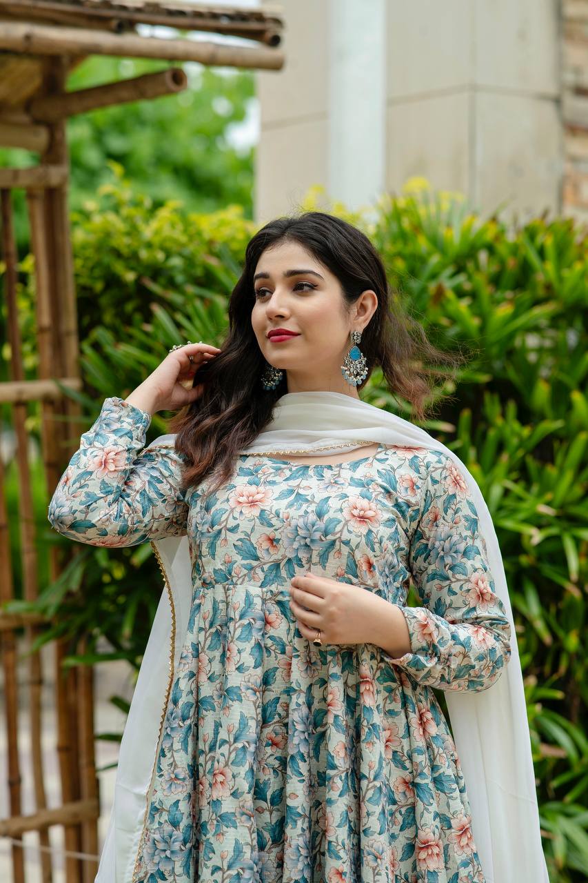 MULTI COLOURED ANARKALI SUIT SET