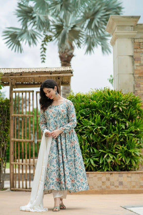 MULTI COLOURED ANARKALI SUIT SET