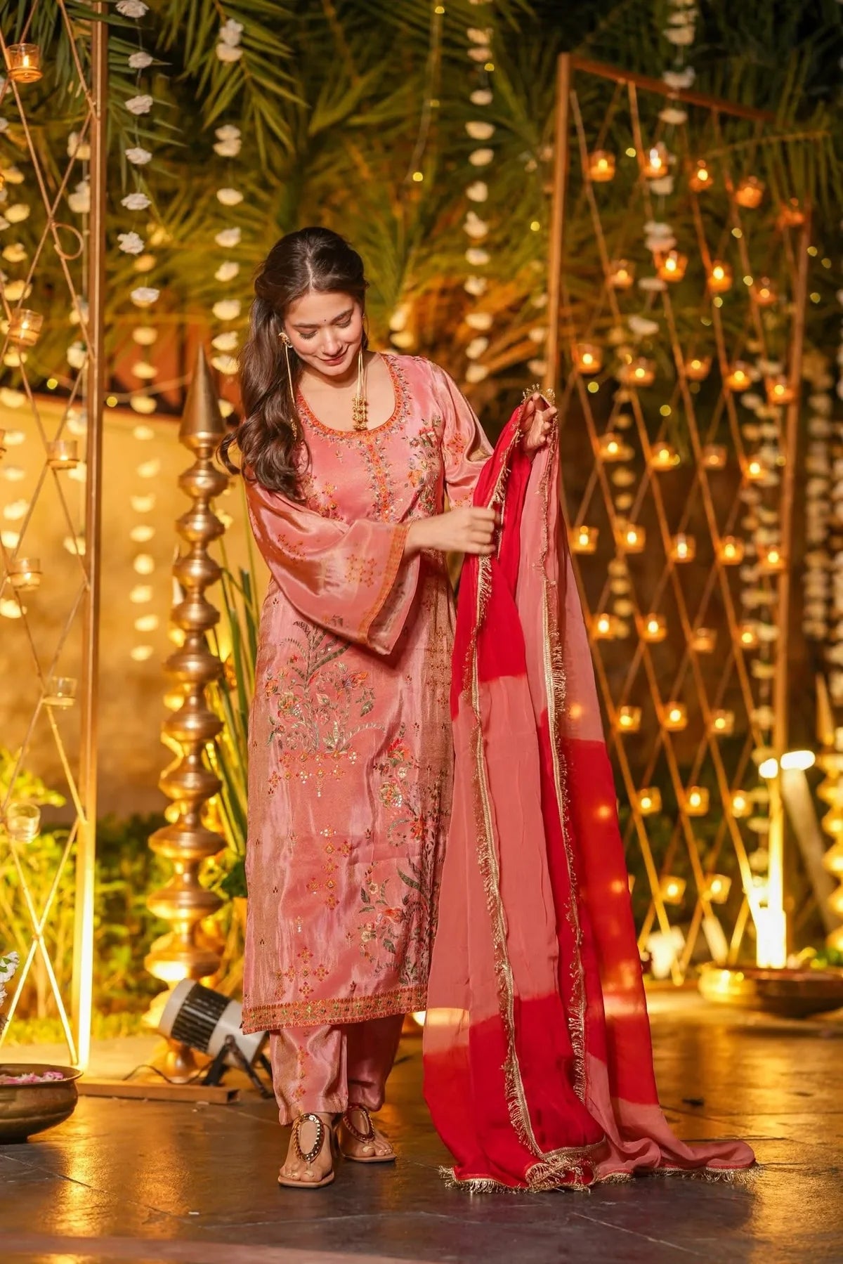 ECHOROSE MUSLIN WEDDING KURTA SET