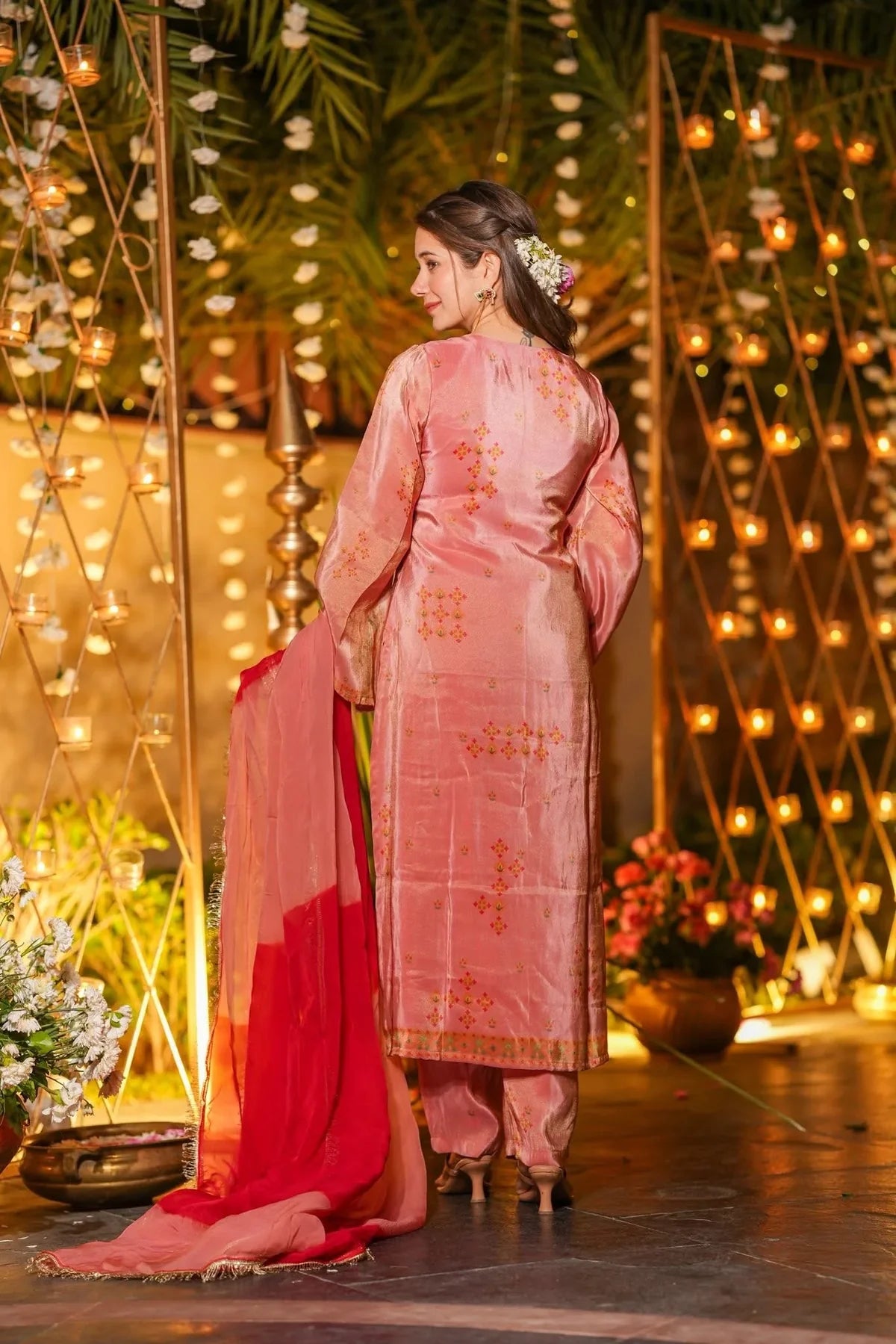 ECHOROSE MUSLIN WEDDING KURTA SET