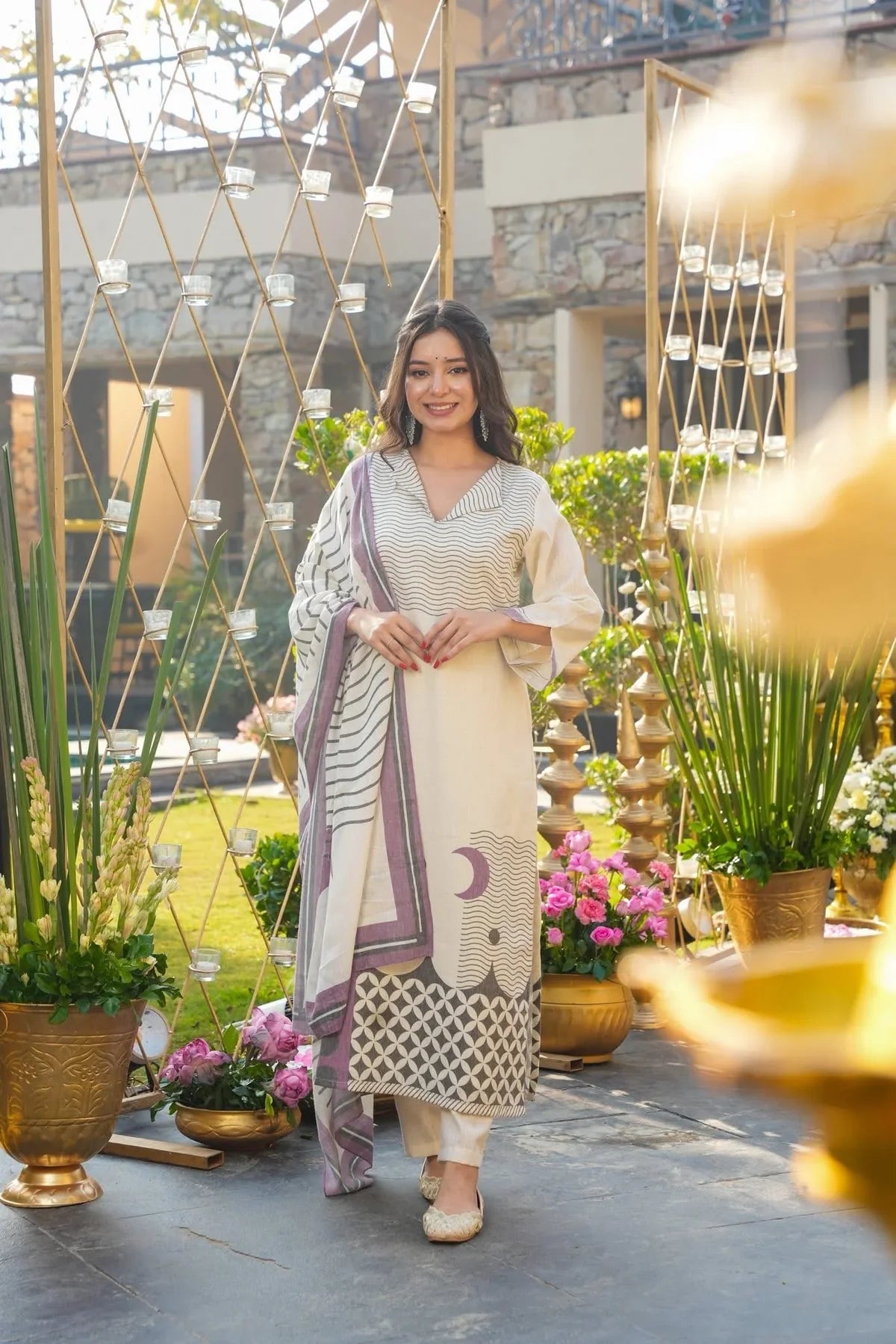 PURPLUNA PRINTED KURTA SET
