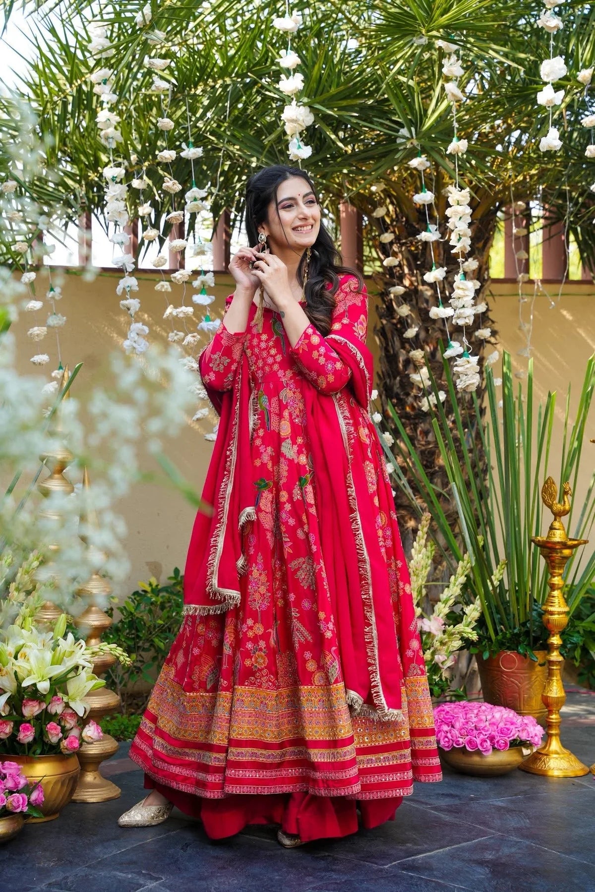 .VASNAVI VINTAGE ANARKALI SUIT SET