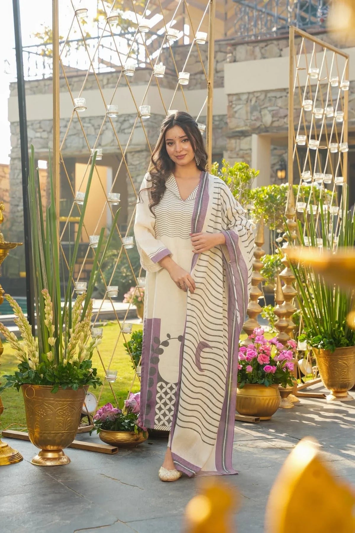 PURPLUNA PRINTED KURTA SET