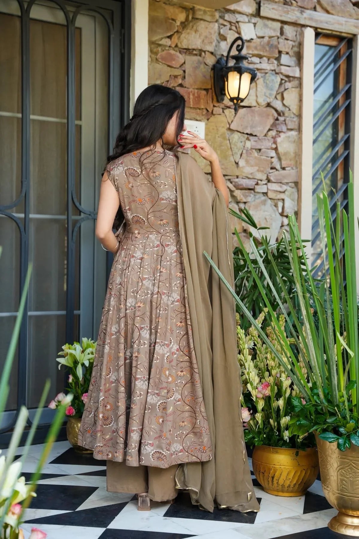 DUNE ELEGANCE PRINTED RAYON SUIT SET