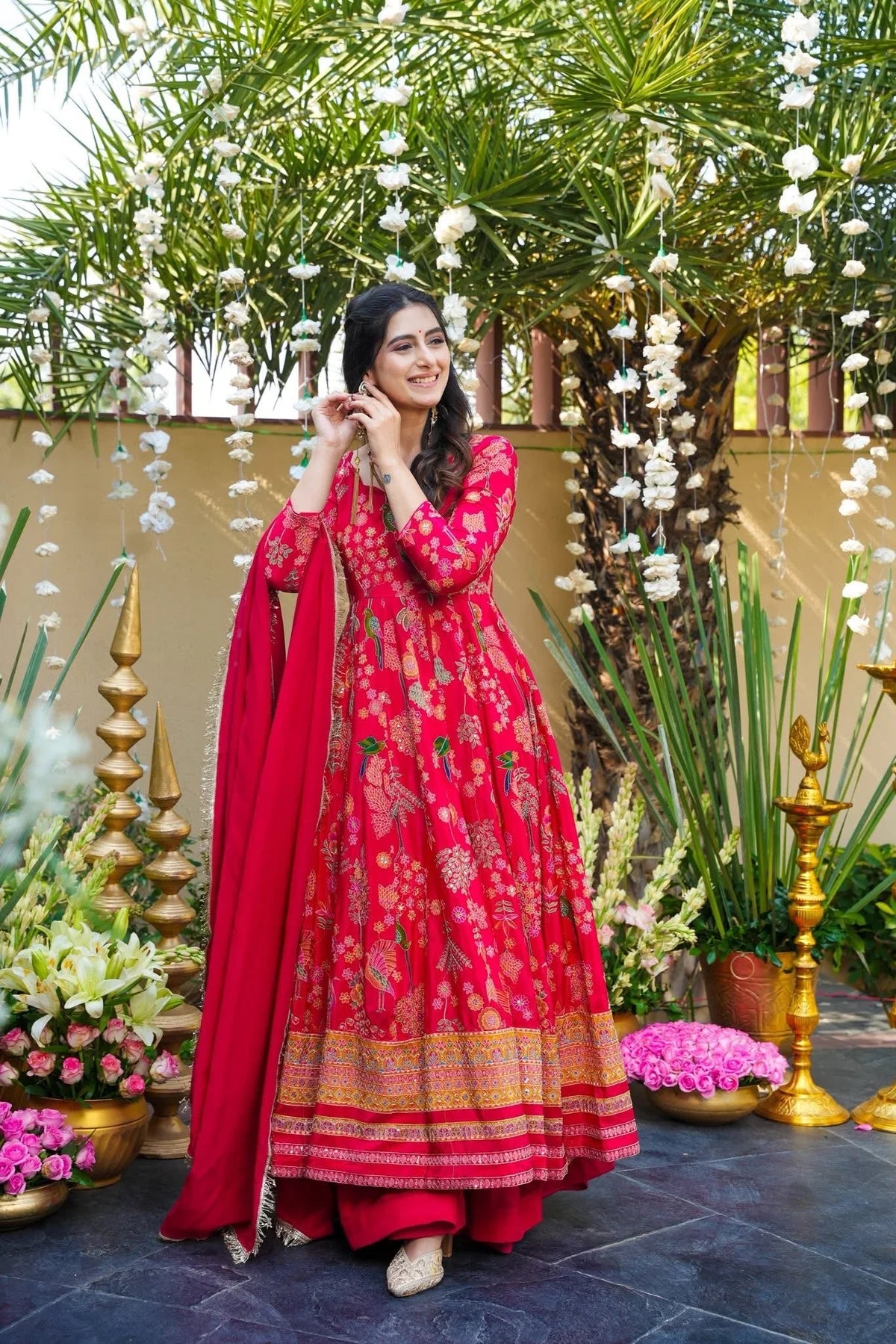 .VASNAVI VINTAGE ANARKALI SUIT SET