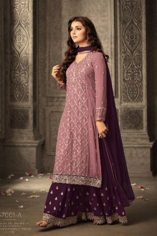 Pink Georgette  Palazzo Suit