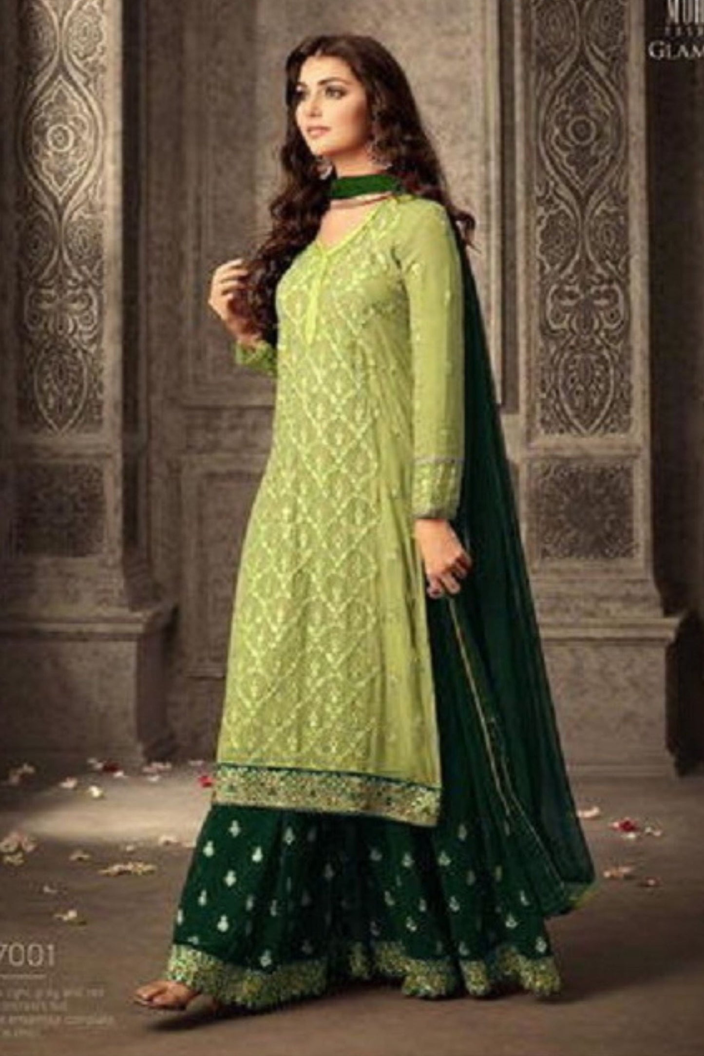 Pink Georgette  Palazzo Suit