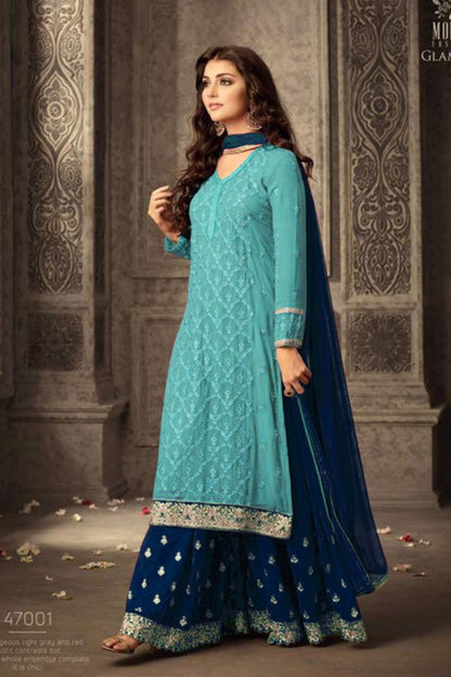 Pink Georgette  Palazzo Suit