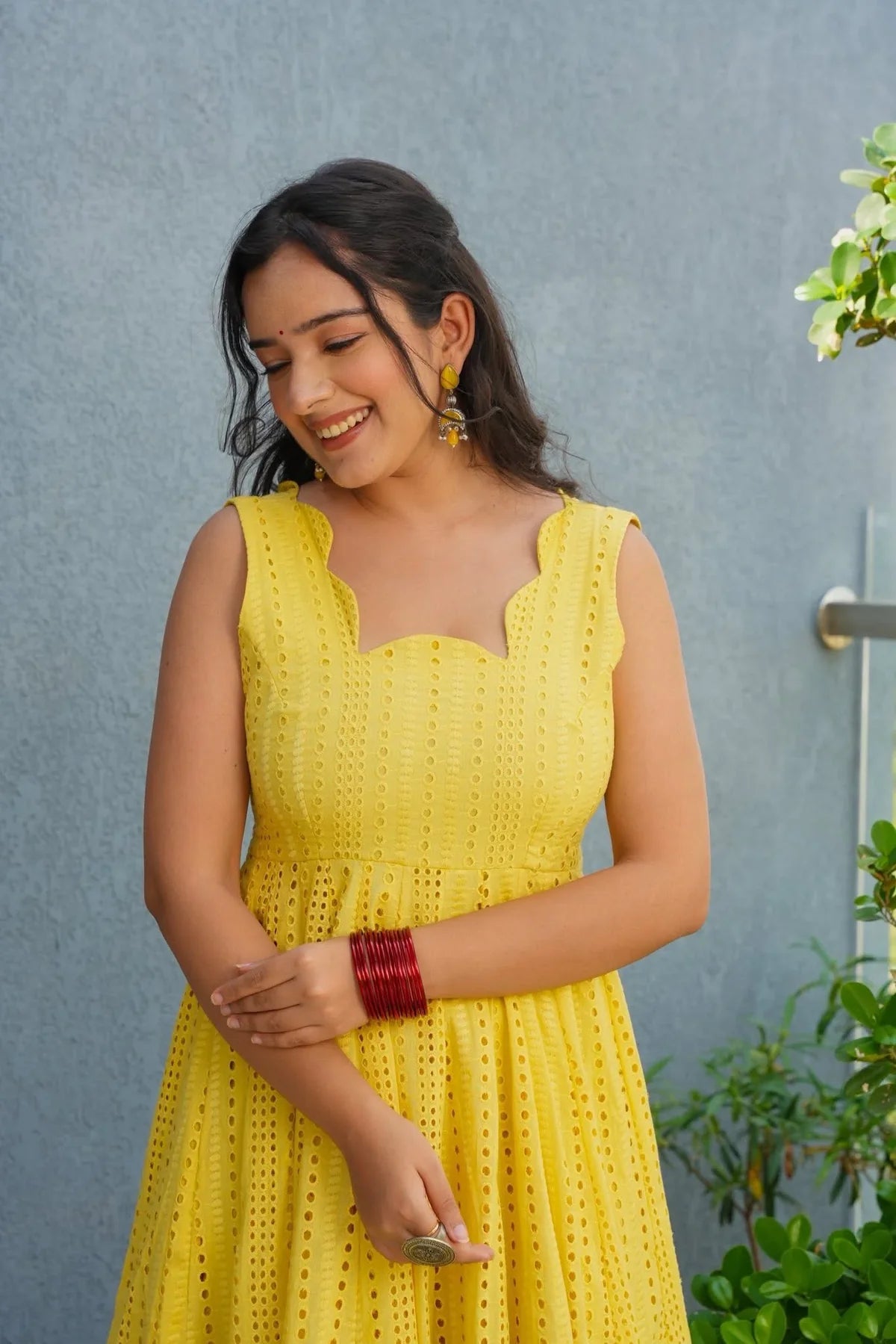 YUVISHA YELLOW COTTON KURTA SET