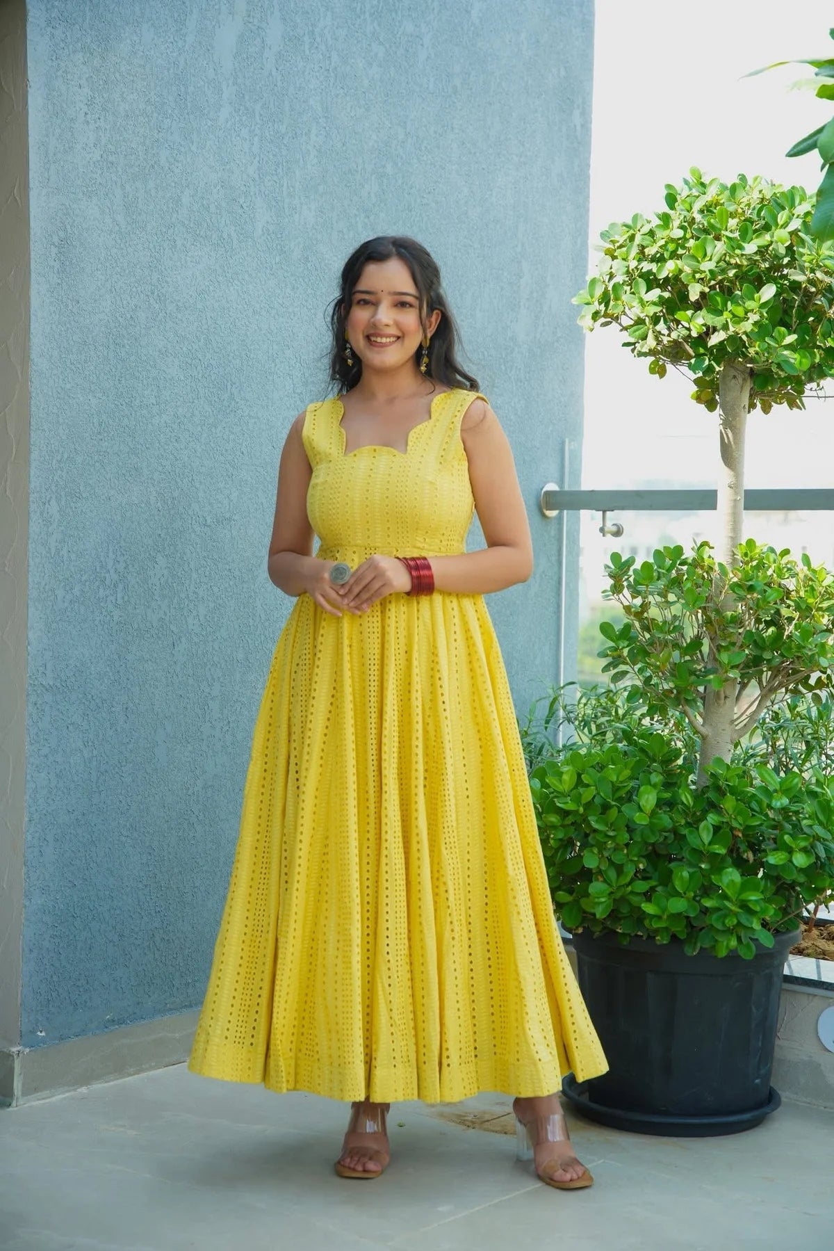 YUVISHA YELLOW COTTON KURTA SET